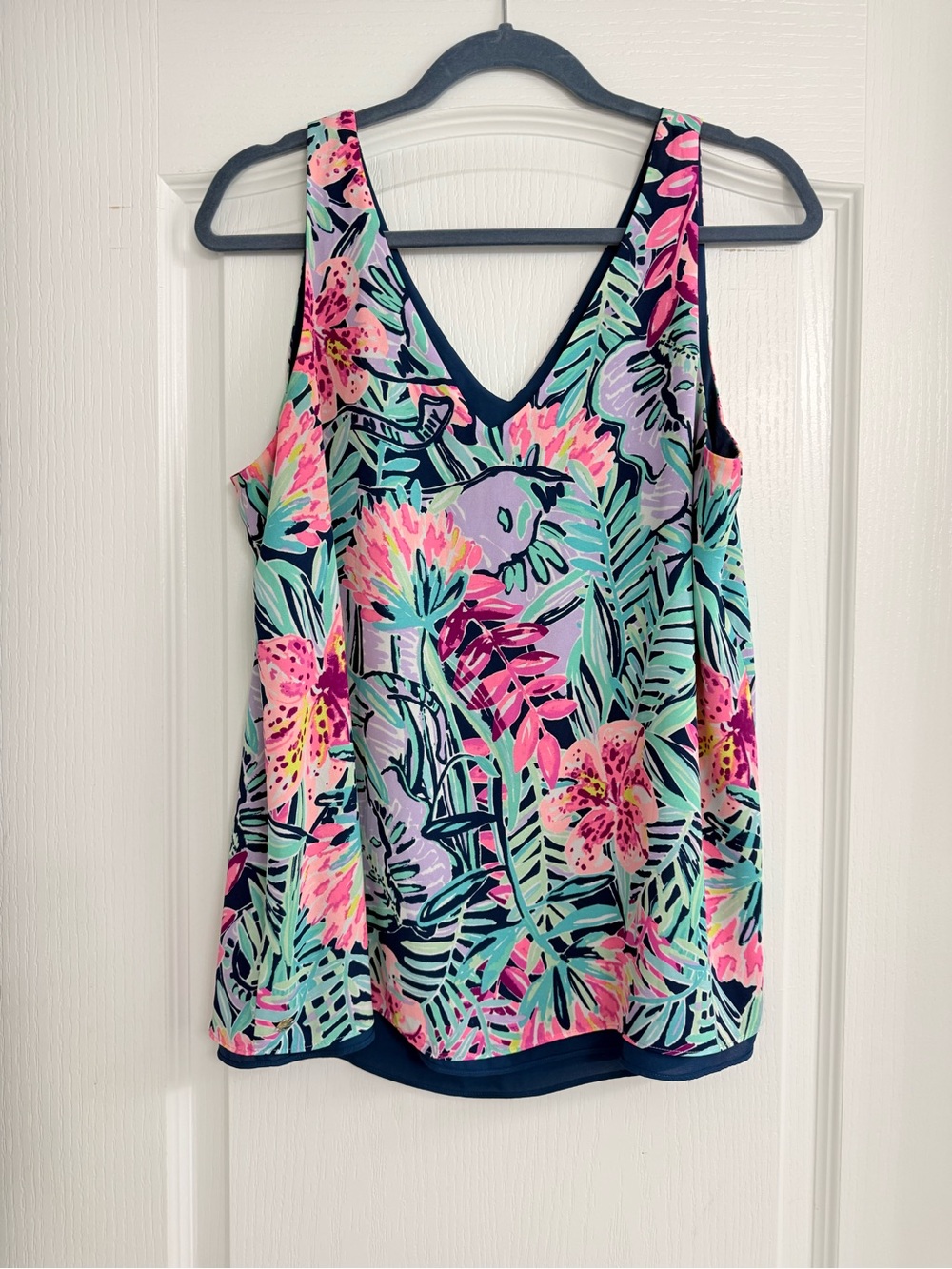 Lilly Pulitzer Slathouse Soiree Florin reversible v-neck tank top